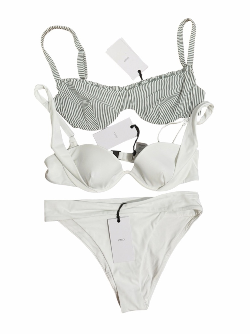 Onia Swim Bundle- medium bottoms, 2 large tops NWT
